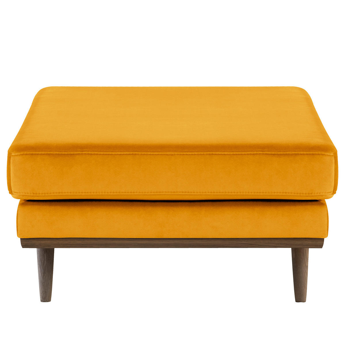 HOCKERBANK - Eichefarben/Gelb, Eichenholz/Textil (180/43/81cm) - home24