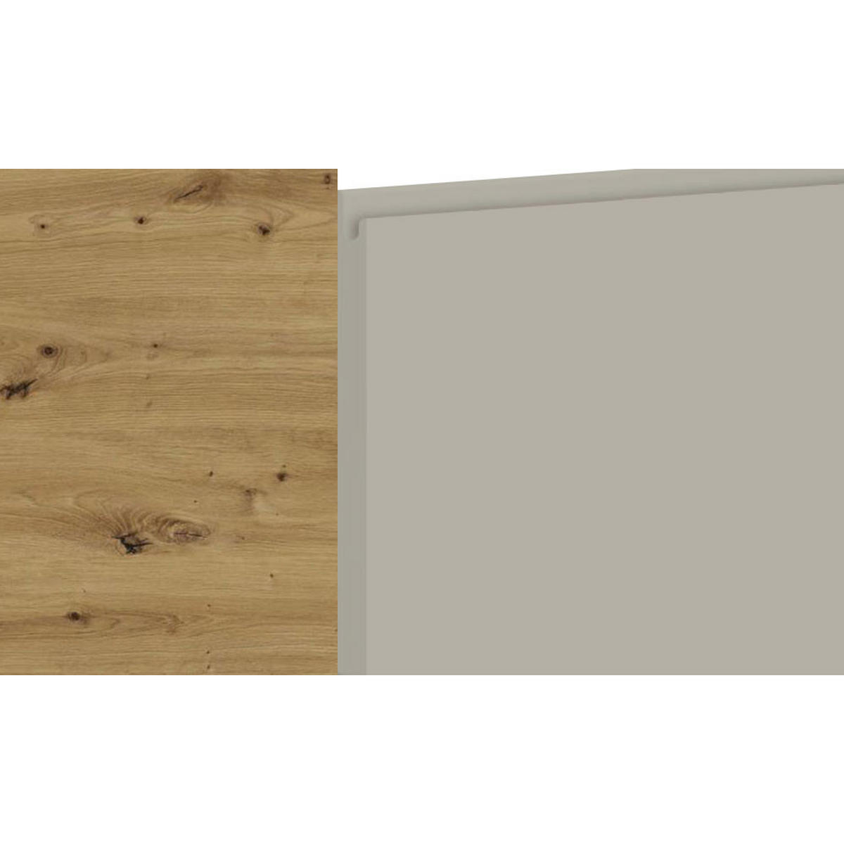 ECKHÄNGESCHRANK Avellino W14/60 Eiche Artisan / Cashmere Acryl Matt 60 / 60 / 96cm - Beige/Eiche Artisan, Holz/Holzwerkstoff (60/96/60cm) - Feldmann-Wohnen