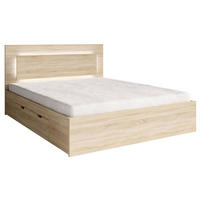 DOPPELBETT Fino weiß 185,6 / 204,4 / 100cm - Sonoma Eiche, Holz/Holzwerkstoff (180/200cm) - Feldmann-Wohnen
