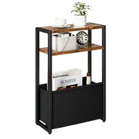 BEISTELLTISCH mit Stoffkorb 43 x 18.5 x 65 cm Braun - Braun, Metall (43/18/65cm)