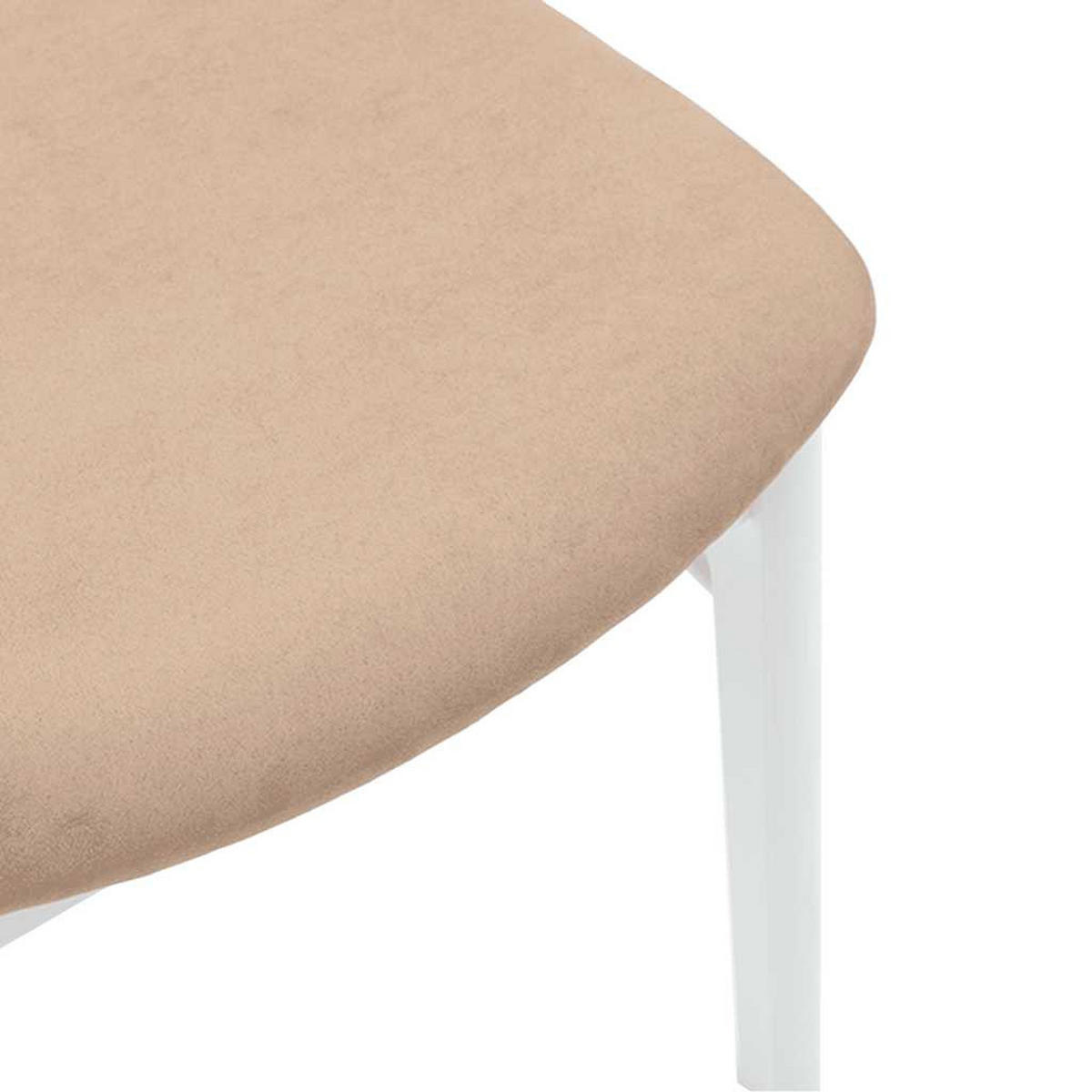 ESSZIMMERSTÜHLE mit Kissen 2 Stk. Weiß Massivholz Gummibaum 45*56*86.5cm - Weiß/Braun, Holz (45/86.5/56cm) - ZMH
