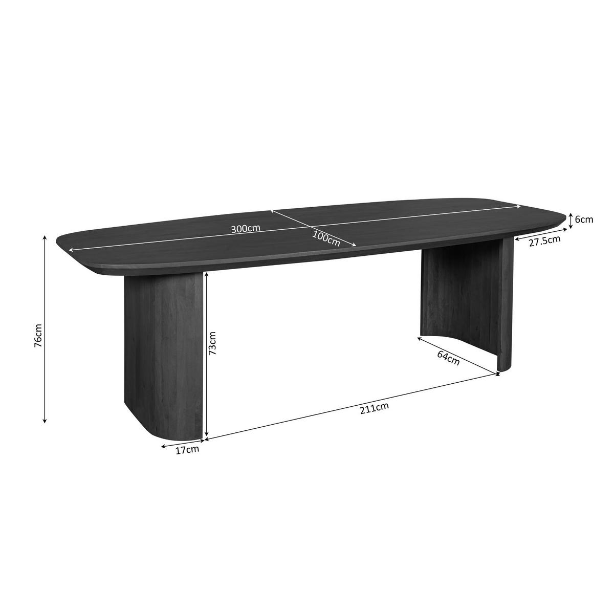 ESSTISCH Maré Braun 100/300/76 cm - Braun, Holz (100/300/76cm) - Starfurn