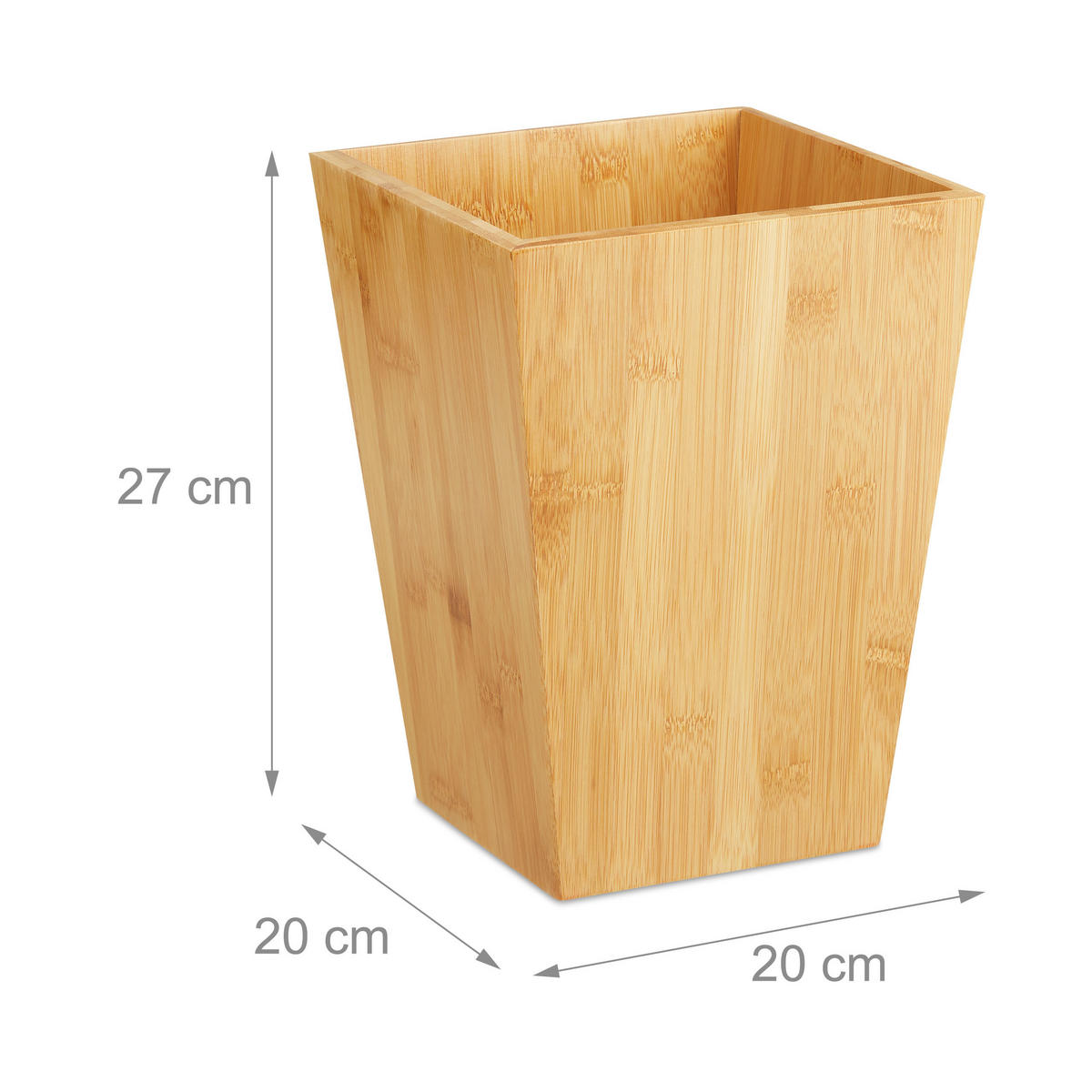 KÔŠ na papier - svetlohnedá, drevo/kompozitné drevo (20/27/20cm) - Relaxdays
