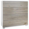 KOMMODE Pavos Eiche Nordic - Silbereichenfarben, Holzwerkstoff (76/76/35cm) - Vladon