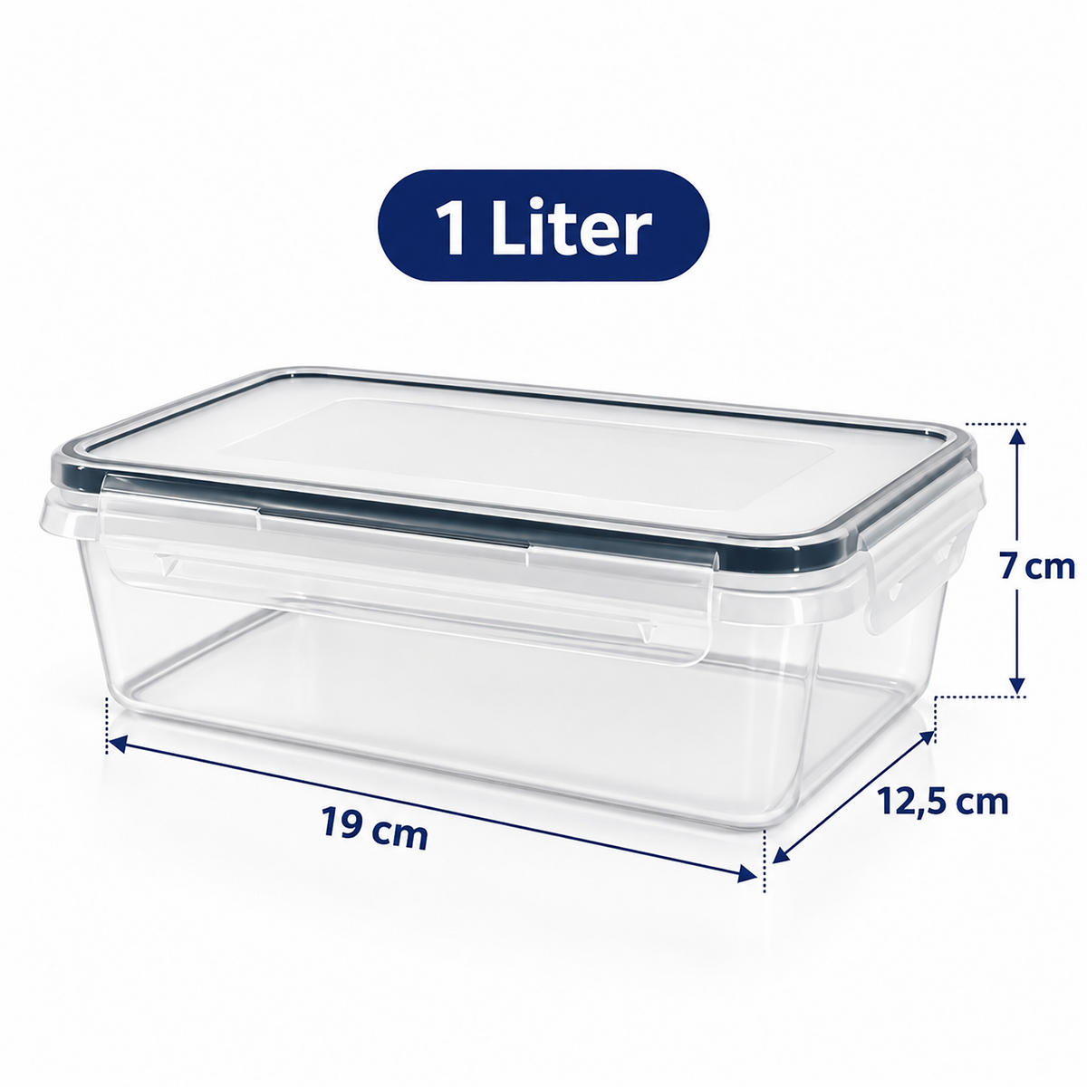 KRABIČKY Transparentní 10dílná-sada plast - průhledná, plast - Relaxdays
