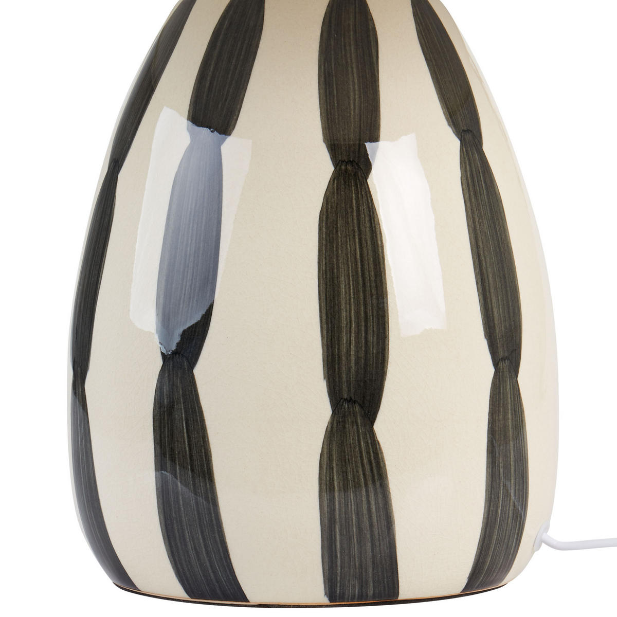 TISCHLAMPE Beige Luchetti - Beige/Schwarz, Keramik (35/35/43cm) - Beliani