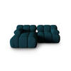 ECKSOFA modular links Bellis aus 3D-Stoff marineblau 3 Sitzplätze - Blau, Textil (155/188cm) - Micadoni