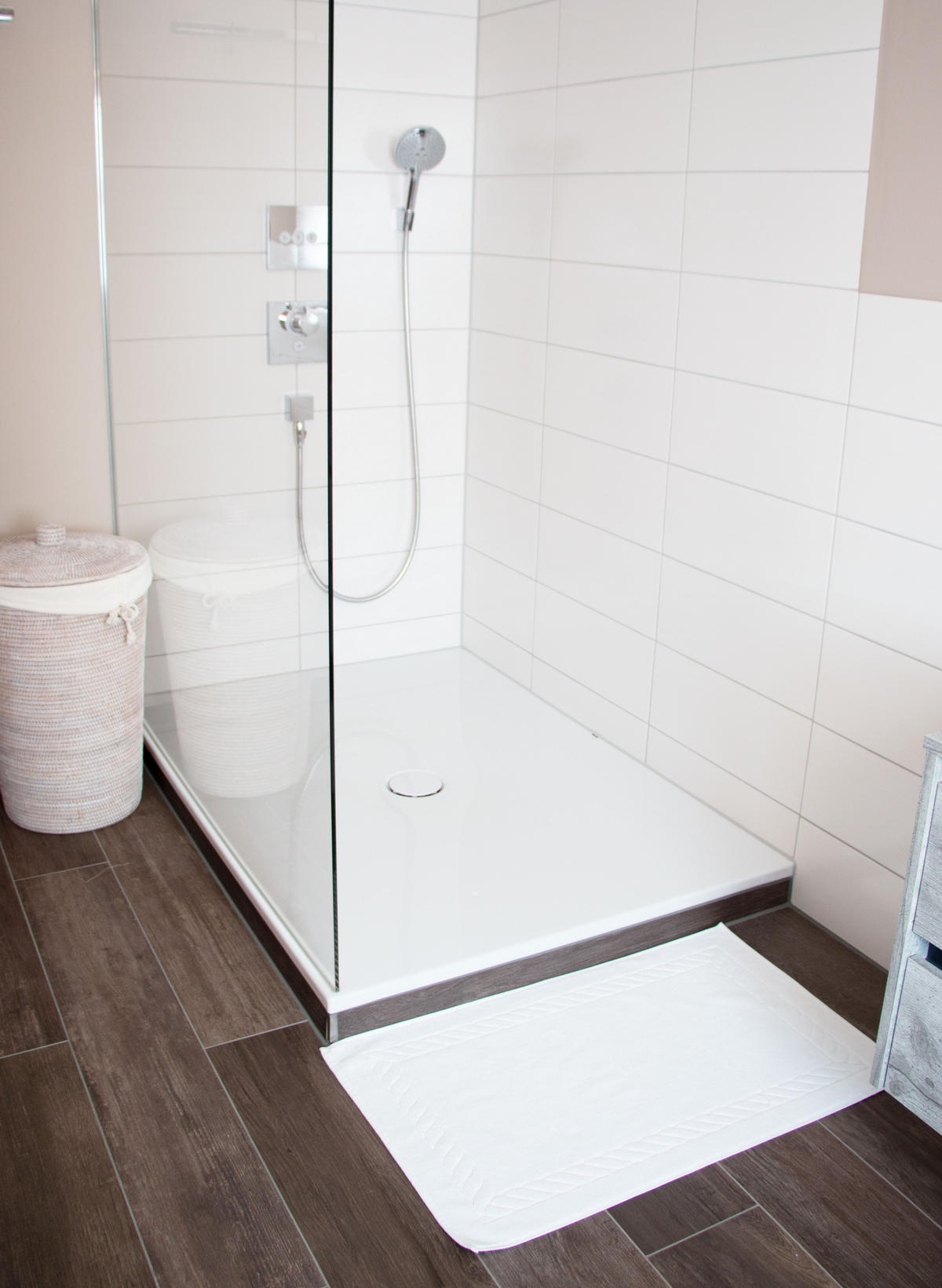 BADEMATTE, 50x80 cm, 100% Baumwolle, Weiß - Weiß, Textil (50/80cm) - Zollner