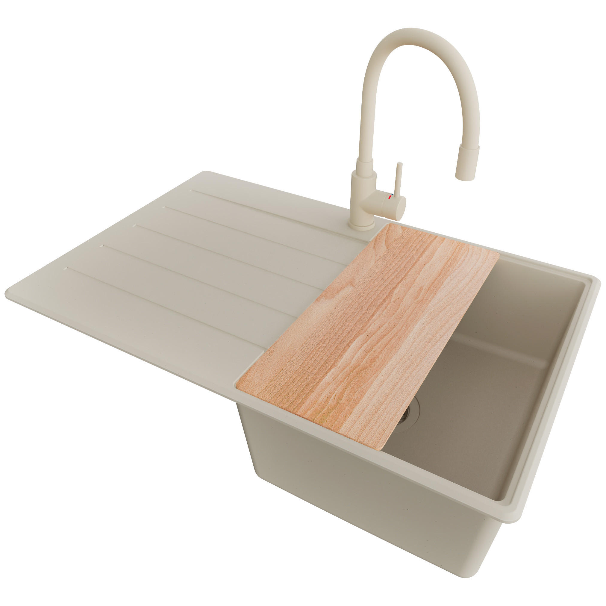 Primagran Granitspüle Beige, Beige, Beige, Beige 78x20x50 cm