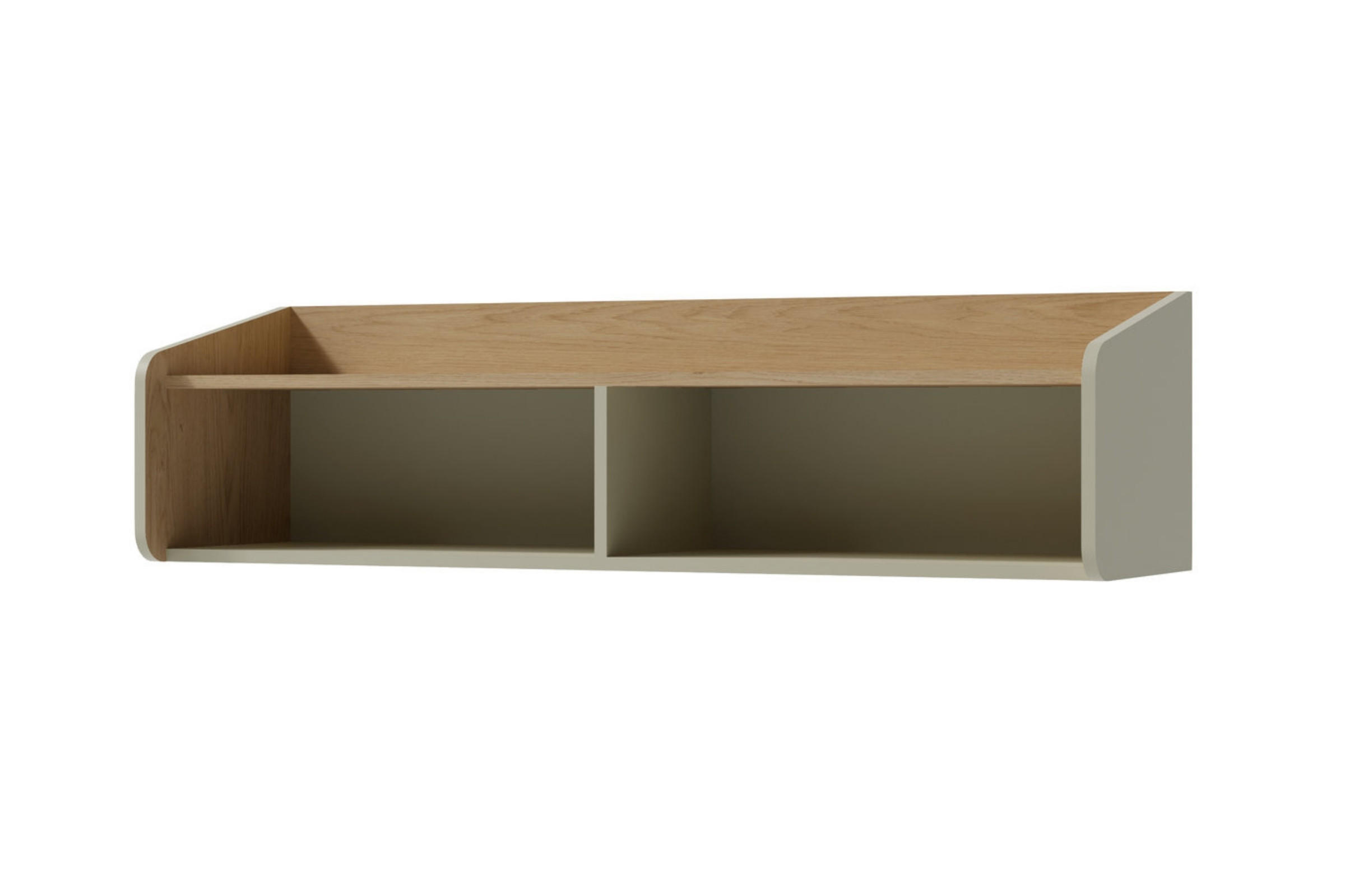 Deine Möbel 24 Wandregal Eukalyptusholz, Alteiche 125x33x33 cm