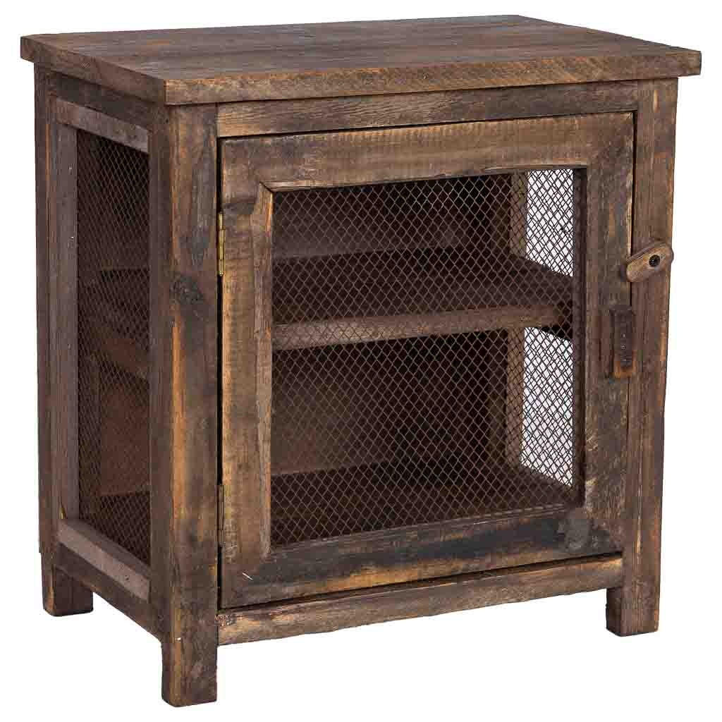 NACHTTISCH aus Holz und Glas, 38x24x40cm - Braun, Holz (38/40/24cm) - Wanderlust