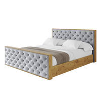 POLSTERBETT mit Bettkasten, Fußteil und Lattenrost, Boxbett ohne Matratze - ENZO3-Z 180x200 Hellgrau - Hellgrau, Holzwerkstoff/Textil (180/200cm) - ALTDECOR