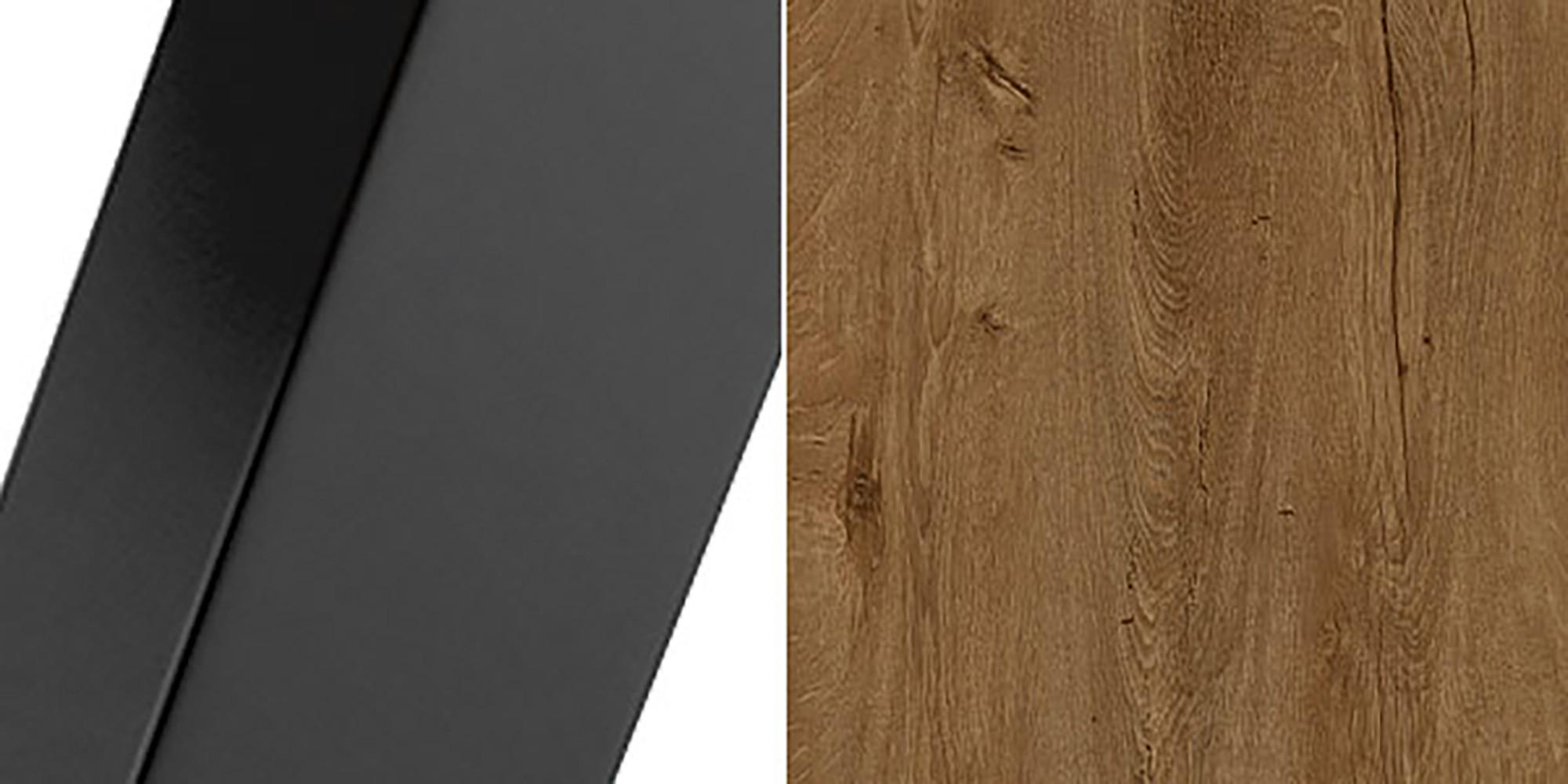 ESSTISCH Borte Eiche Lefkas Dunkel / Schwarz 100/138 / 100 / 76cm - Eichefarben/Schwarz, Holz/Holzwerkstoff (100/100/76cm) - Feldmann-Wohnen
