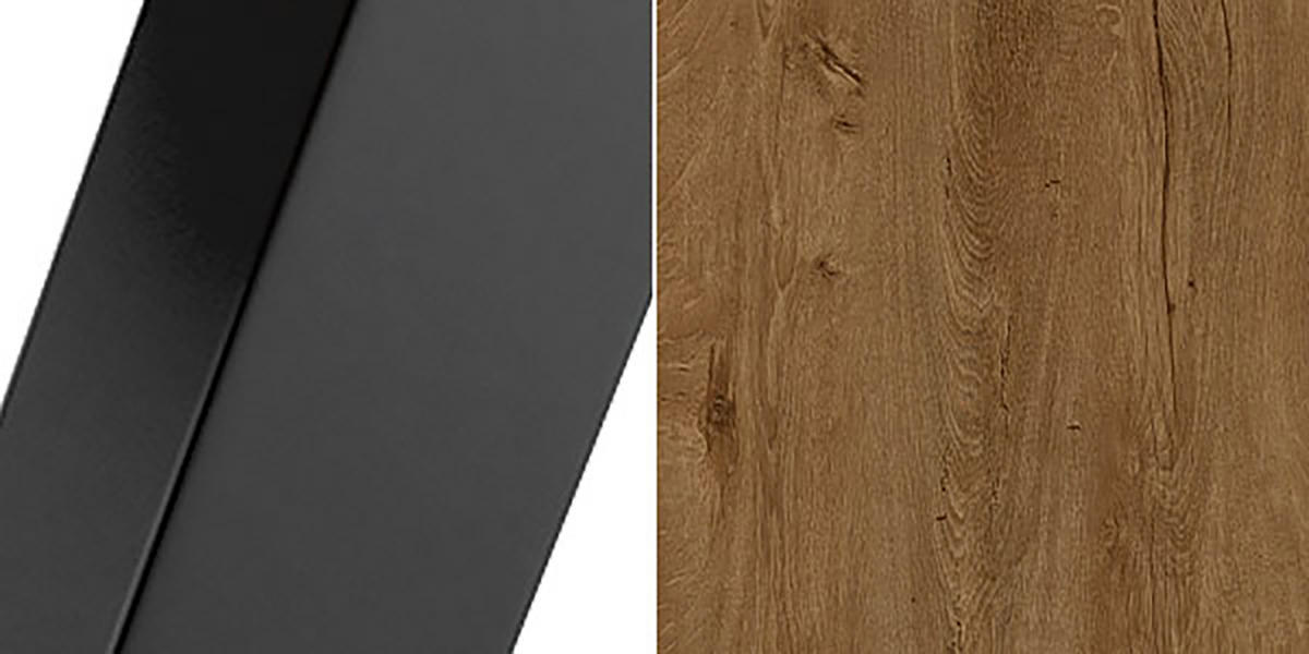 COUCHTISCH Libre Eiche Lefkas Dunkel / Schwarz (2er-Set) - Eichefarben/Schwarz, Holz/Holzwerkstoff (75/133/42cm) - Feldmann-Wohnen