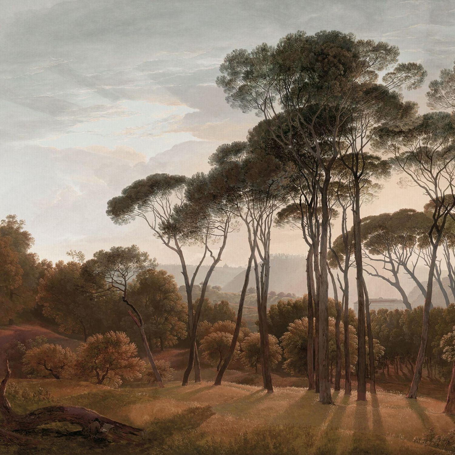 FOTOTAPETE italienische Landschaft 371 x 280 cm - Terracotta, Papier (371/280cm) - Sanders & Sanders