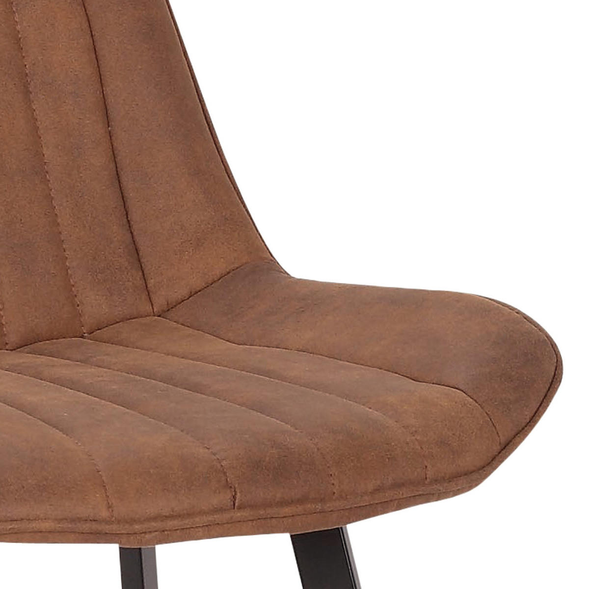 BARSTUHL - Metall, 2er-Set - Braun, Textil (51/95/52cm) - home24