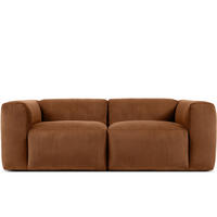 2-SITZER-MODULSOFA BUFFO mit extrem weicher und bequemer Sitzfläche, Kordstoff, ore - Orange, Textil (210/73/96cm) - KONSIMO®