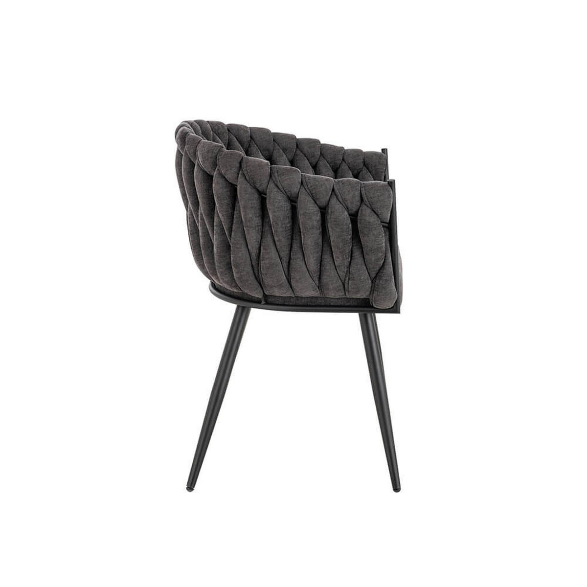 ESSZIMMERSTUHL AYLA - Dunkelgrau, 2 - Dunkelgrau, Kunststoff (62/79/51cm) - Home Deluxe