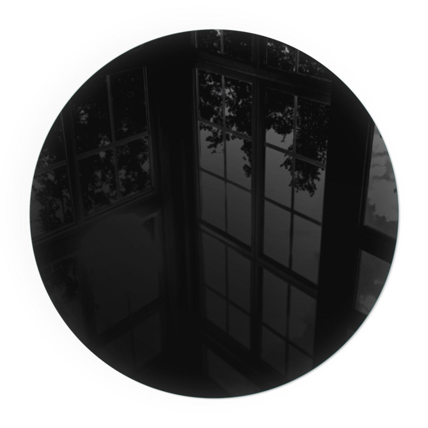 GLASPLATTE für Kamin Ø 60 cm - Schwarz, Glas (60/60/0.4cm) - TULUP