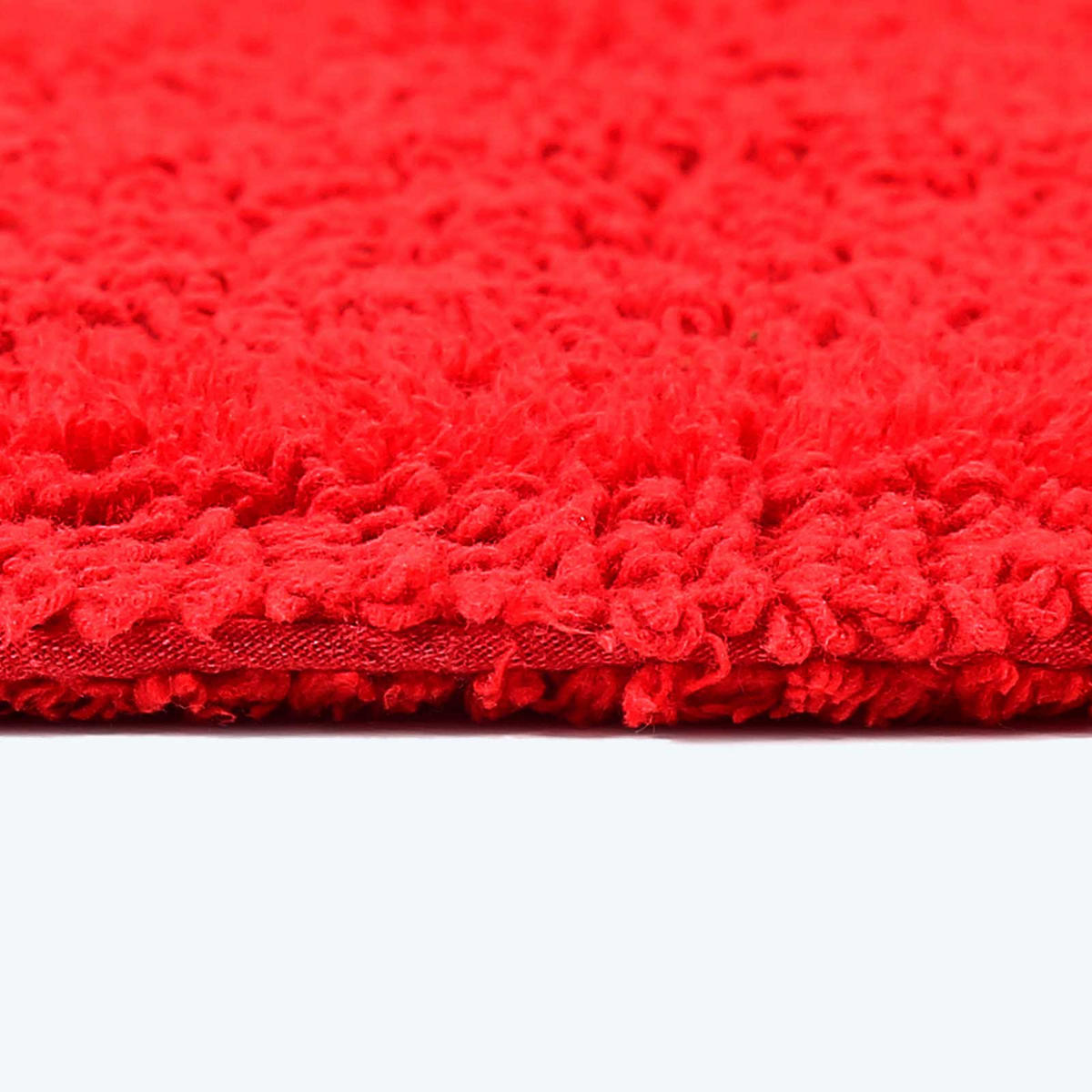 BADGARNITUR 2-teilig, Badematte & WC-Vorleger, wendbar - Rot, Textil (50/80cm) - Homescapes