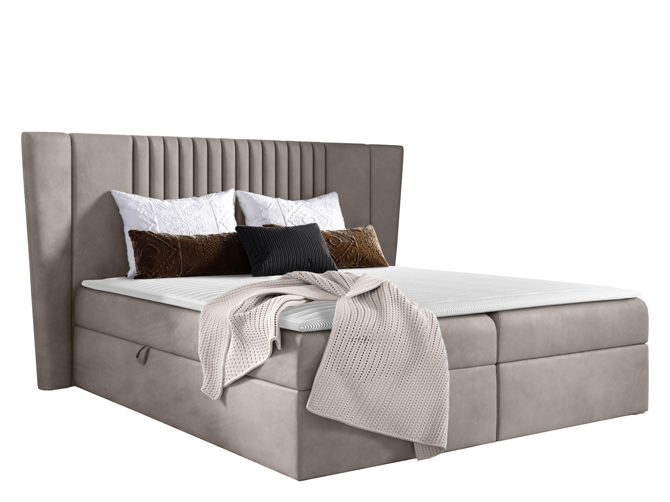 BOXBETT Spark - Grau, Holz (200/200cm) - MIRJAN24