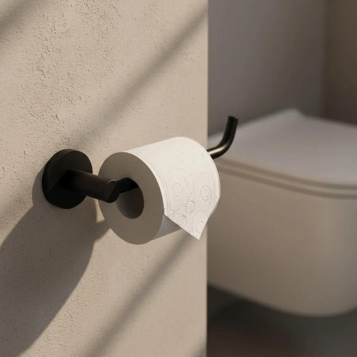 HALTER Für Toilettenpapier Rea 5609 Leo Black - Schwarz, Metall (7/5/17.5cm) - REA