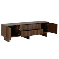 TV-LOWBOARD 180x40x56 cm Nussbaum 4 Schubladen 2 Türen Wellen - Walnussfarben, Holzwerkstoff (40/56/180cm) - FLIEKS