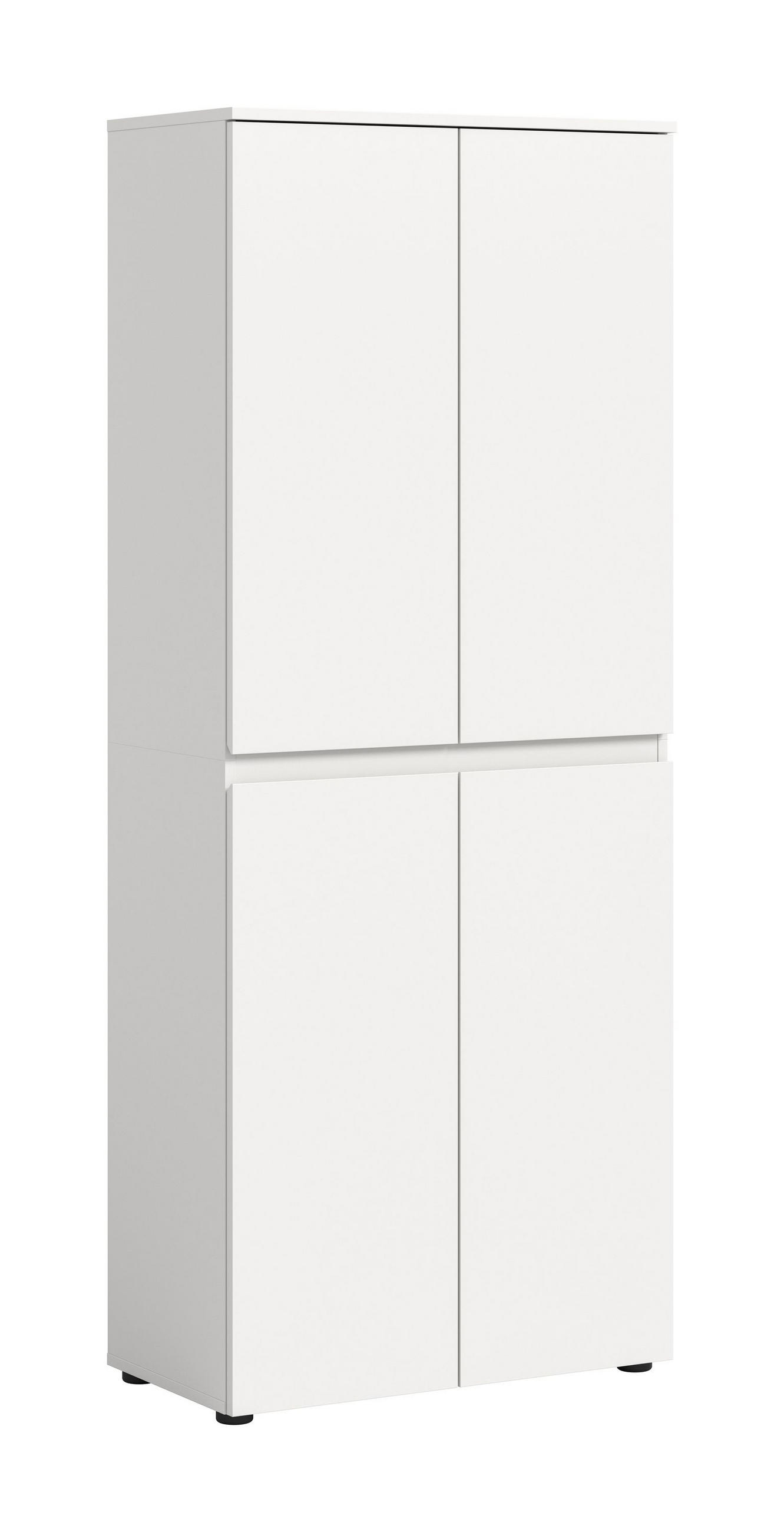 UNIVERSALSCHRANK SCARPA (B/H/T: ca. 70/175/37 cm) in weiß/weiß - Weiß, Holzwerkstoff (70/175/37cm)