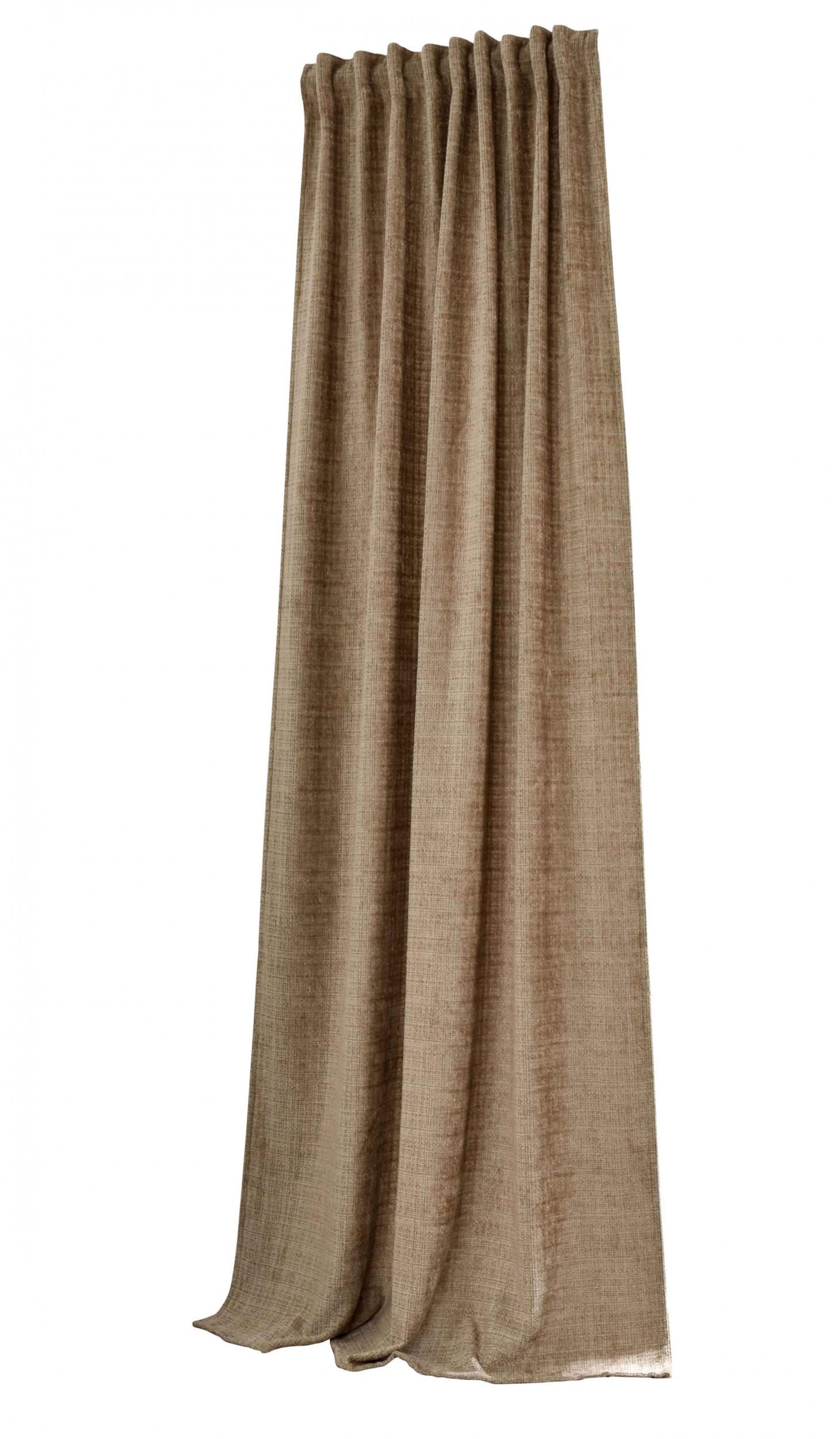 VORHANG Chenille Riga 245x140 cm Taupe - Taupe, Textil (140/245cm) - Gardinenbox