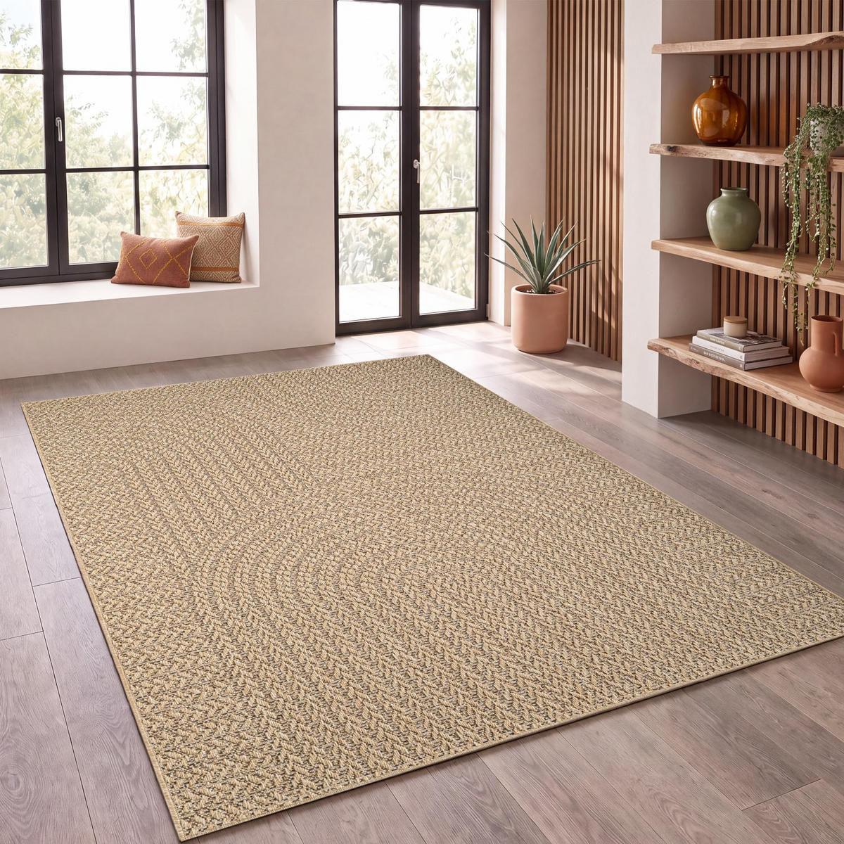 OUTDOORTEPPICH 200/290 cm Waregem 629 - Beige, Kunststoff (200/290cm) - Paco Home