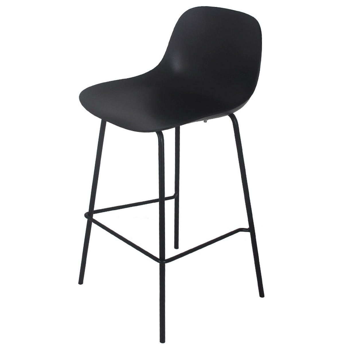 BARHOCKER GRANO 65cm schwarz - Schwarz, Kunststoff (42/90/42cm) - Légia Home