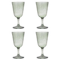 GLÄSER-SET Byron 4er Set Weinglas - Grün, Kunststoff - Ladelle