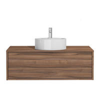 EINZELWASCHTISCH - 94 cm x 47 cm - Holz, Platte - Naturfarben Dunkel - TEANA - Naturfarben, Holz (94/32/47cm) - Vente-Unique