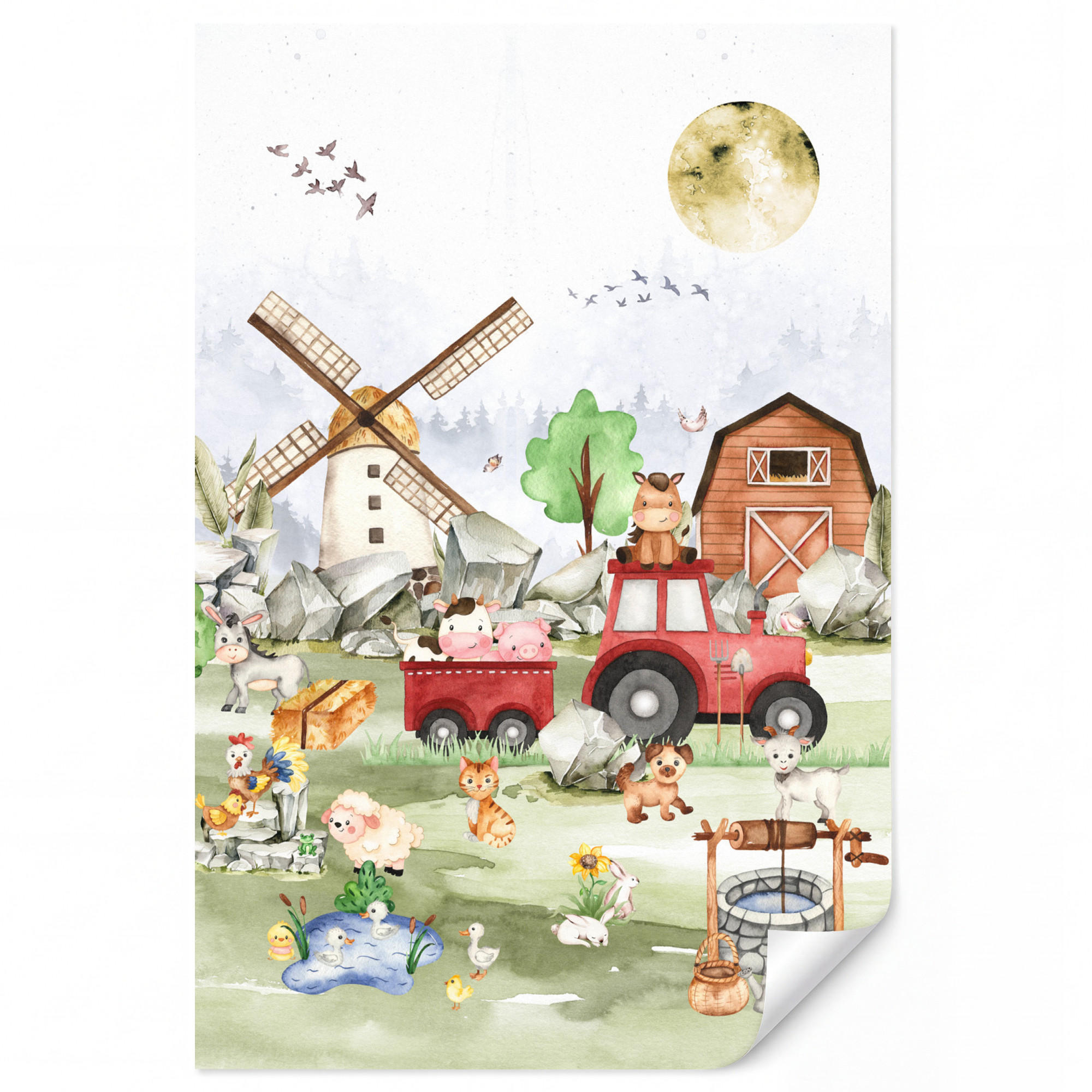 OnlyWow Kindertapete Weiß 180x260 cm