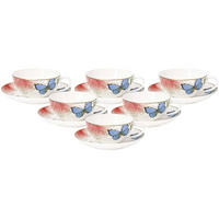 TEETASSEN MIT UNTERTASSEN Amazonia Anmut bunt 200 ml 6er Set - Multicolor, Keramik (0.2L) - Villeroy & Boch