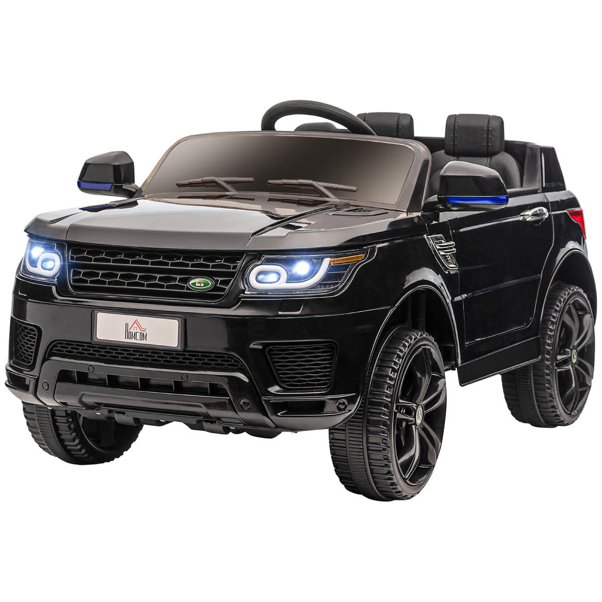KINDER-ELEKTROAUTO DE-06121 SUV mit Fernbedienung und Sicherheitsgurt Schwarz - Schwarz, Kunststoff/Metall (110/68/52cm) - ComfortXL