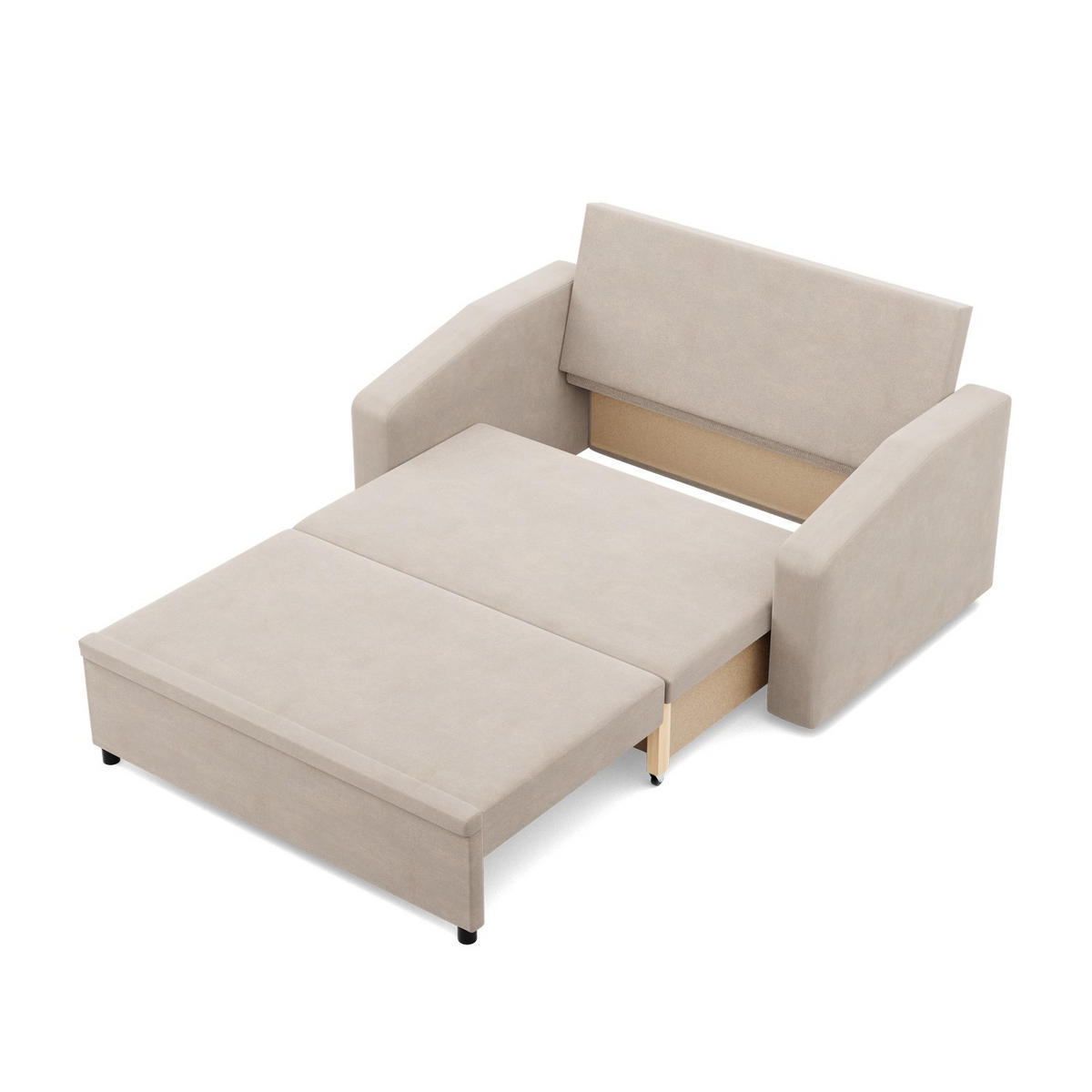 SOFA 2-SITZER MIT SCHLAFFUNKTION NEO, Beige - Beige, Textil (148/90/87cm)