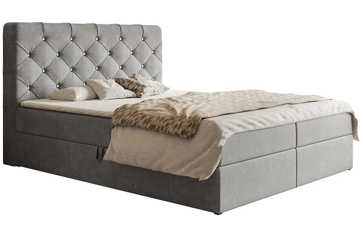 BETT Grau FOX 7 180x200 cm - Grau, Textil (180/200cm) - Sepro Meble