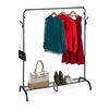 KLEIDERSTÄNDER - Schwarz, Kunststoff/Metall (132/145/44cm) - Relaxdays
