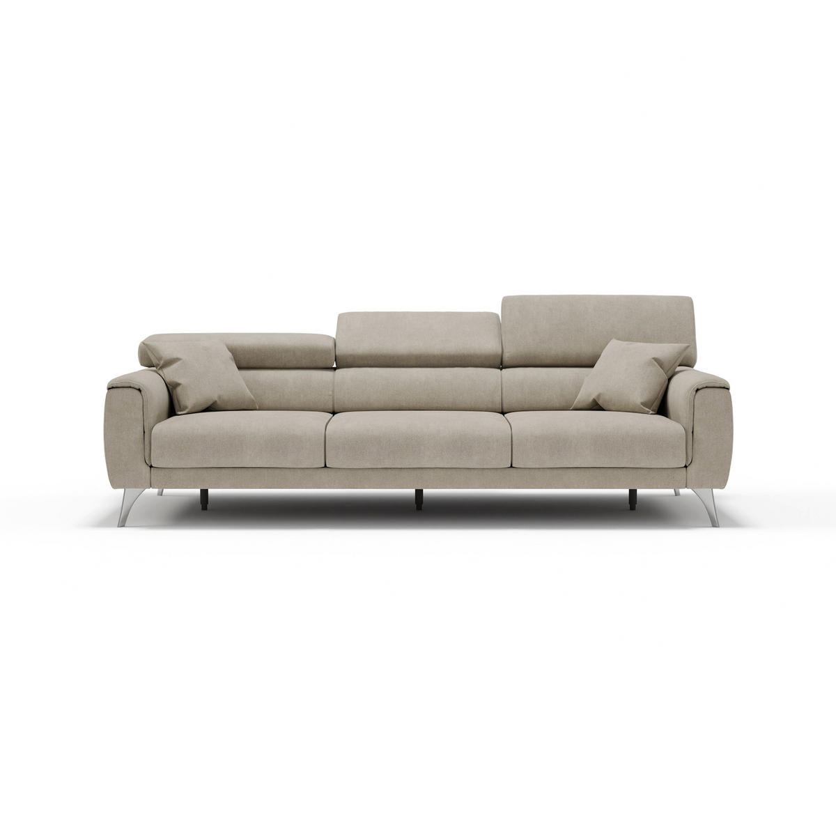 LINEARSOFA Caravaggio - Creme, Textil (244/73/102cm) - Divani.store