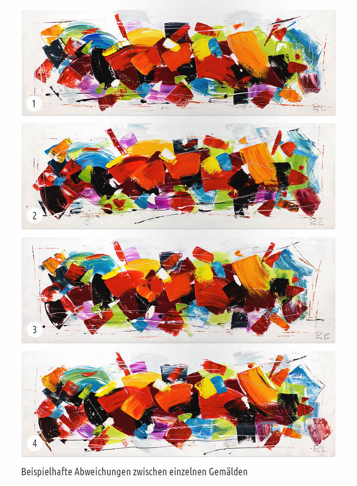 ÖLGEMÄLDE 150/50 cm - Multicolor, Holz/Textil (1.95/50cm) - KUNSTLOFT