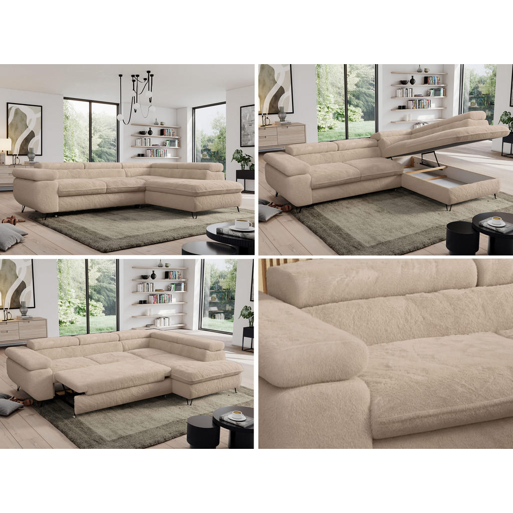 Thumbnail - MKS Ecksofa, Beige, Textil, 3-Sitzer, L-Form, 273x208 cm, Oeko-Tex®, Wohnzimmer, Sofas & Couches, Wohnlandschaften, Ecks...