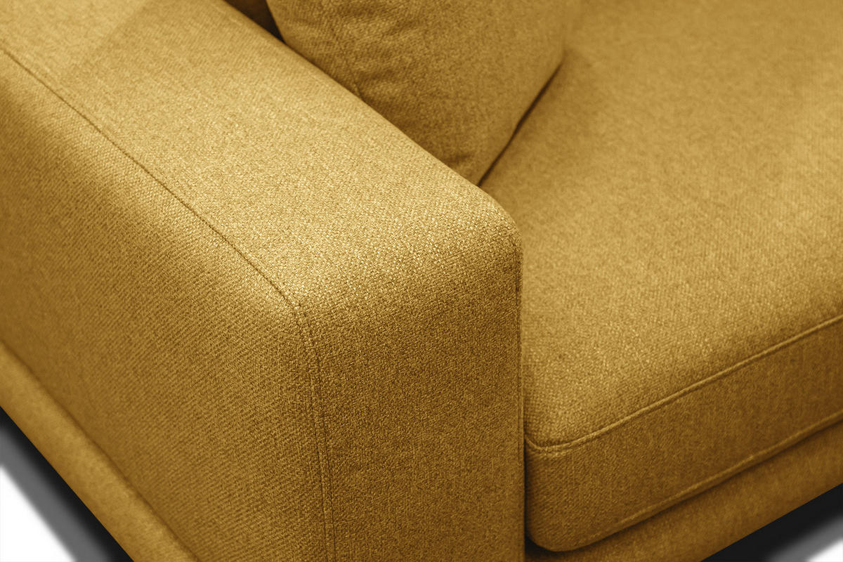 SOFA MEDIOLANE 2,5-Sitzer, dunkelgelb - Dunkelgelb, Holzwerkstoff/Textil (203/87/96cm) - Courtois Laville