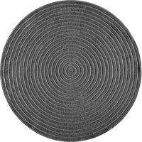 TEPPICH Outdoor Abstrakt MEZEN Polypropylen Anthrazit 120 x 120 cm - Anthrazit, Textil (120/120cm) - KADIMA DESIGN