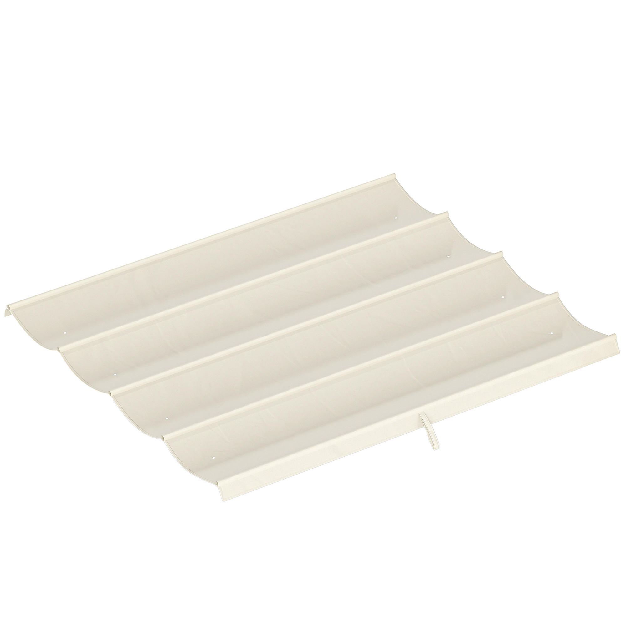 ERSATZDACH Polyester Cremeweiß - Creme, Kunststoff (245/23/286cm) - Outsunny
