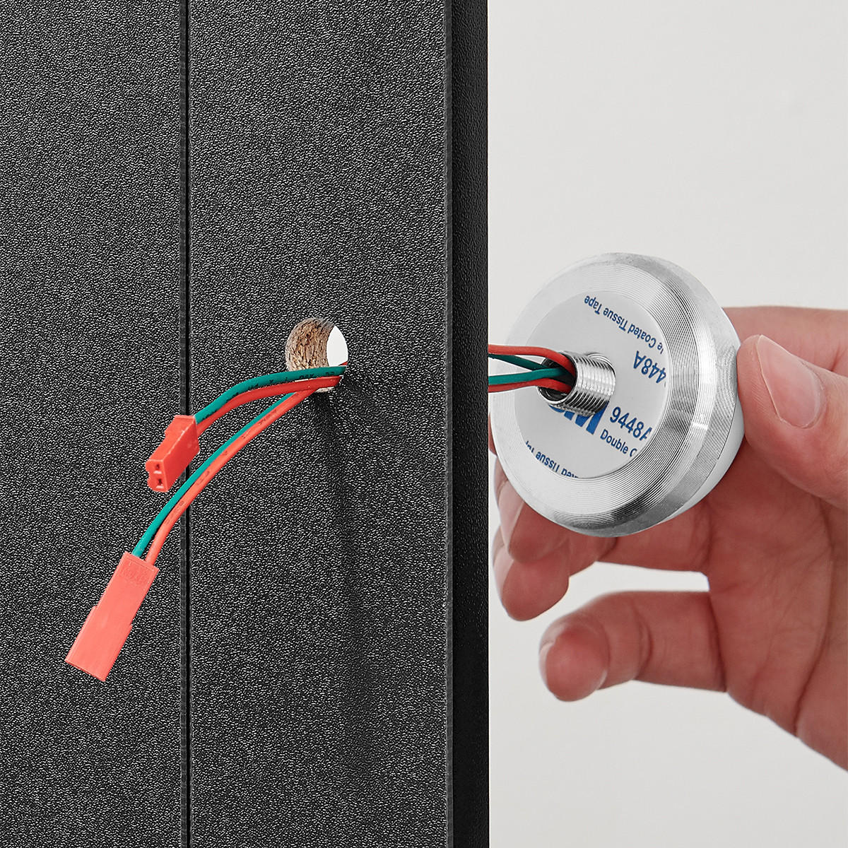 SCHMINKTISCH 1 Schublade, 3 Fächer und 1 Spiegel mit Lampen Schwarz – B80 cm - Schwarz, Holzwerkstoff (40/145/80cm) - Calicosy