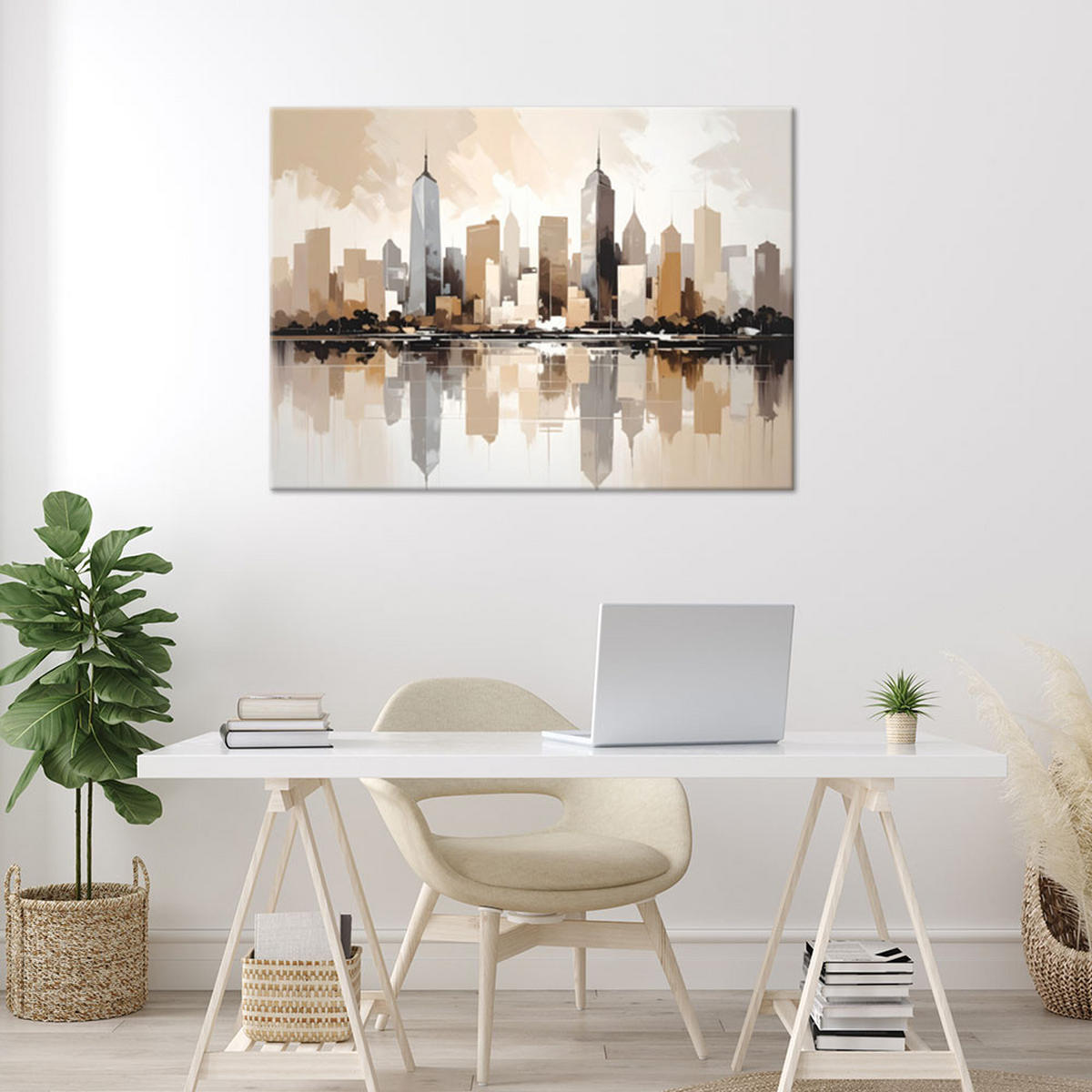 LEINWANDBILD Städte & Architektur 100x70cm - Beige, Textil (100/70cm) - Feeby