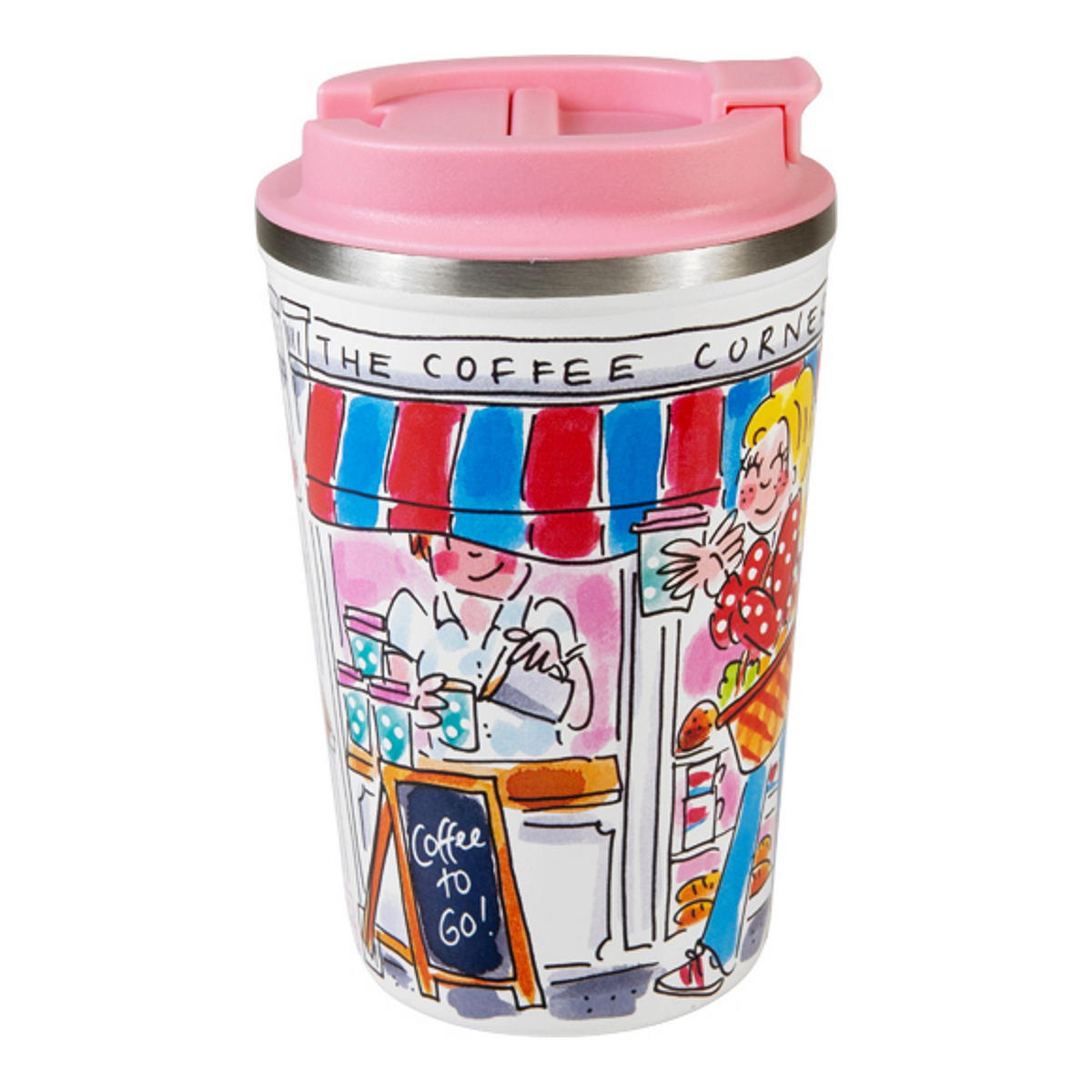 TO-GO-BECHER Die Kaffeecke in Bunt - 380 ml - Multicolor, Keramik (0.38L) - Blond Amsterdam