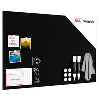 METALBOARD mit Kreideoberfläche 90x60cm + Zubehör-Set - Schwarz, Metall (90/60/1.8cm) - ALLboards