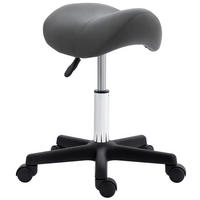 DREHHOCKER DE-09991 sattelförmig, höhenverstellbar, 360° drehbar Grau - Grau, Metall (47/59/48cm) - ComfortXL